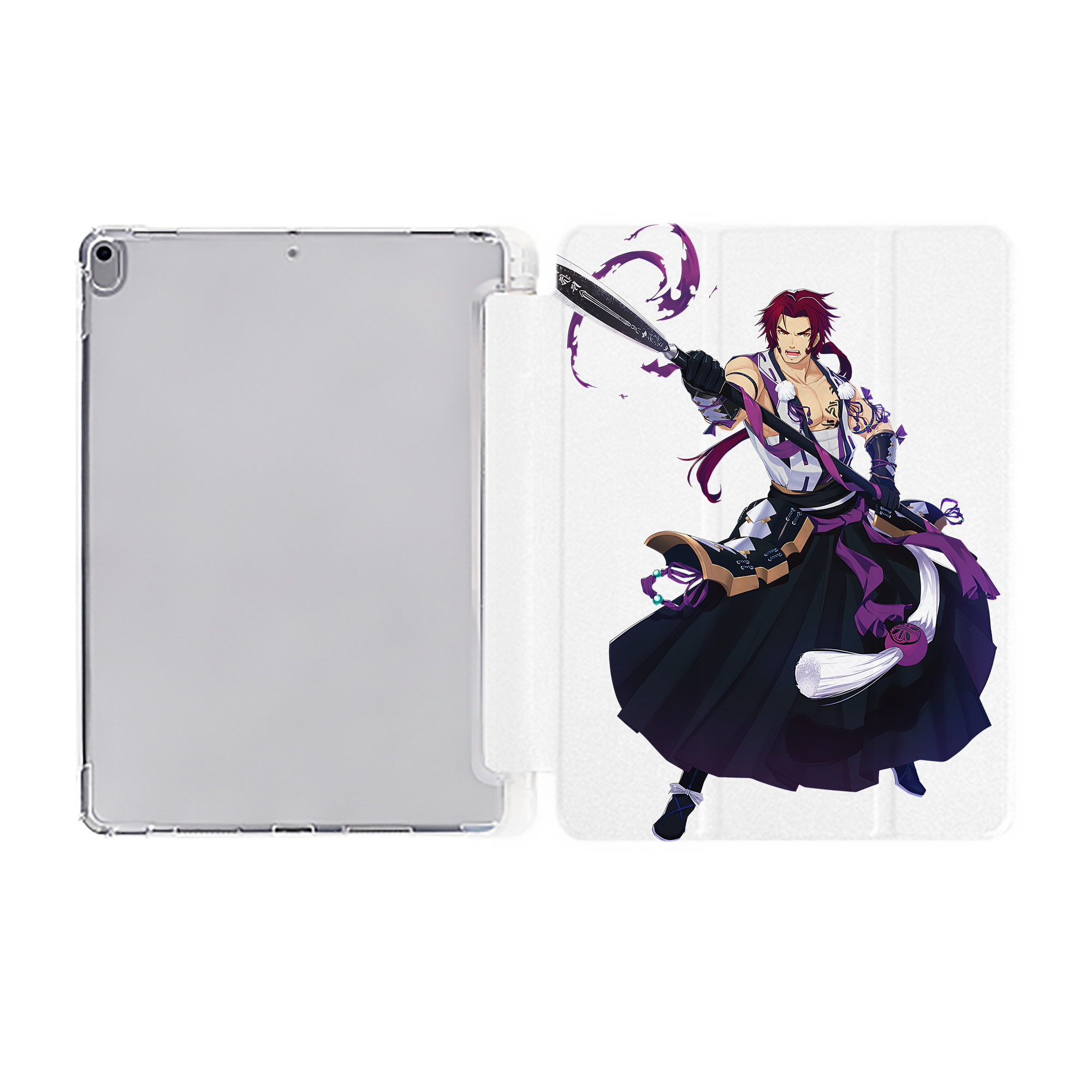 （画像用） 刀剣乱舞 Touken Ranbu IPad ケース ペン収納付き 三つ折りスタンド PUレザー×シリコン 対応機種9.5/10.5/10.9インチ